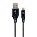 CABLEXPERT Kabel USB 2.0 AM na MicroUSB (AM/BM), 1m, opletený, černo-bílý, blister, PREMIUM QUALITY
