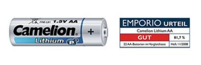 CAMELION 2pack LITHIUM AA/LR6 baterie 1.5V (cena za 2pack)