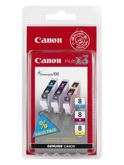 Canon cartridge CLI-8 C/M/Y MultiPack (CLI8CMY) SEC