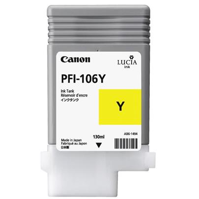 Canon cartridge PFI-106Y iPF-63xx/s, 64xx/s/se / Yellow / 130ml