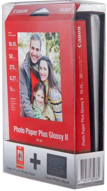 Canon fotopapír - PHOTO PAPER PLUS PP-201 4X6 50 + PHOTO ALBUM