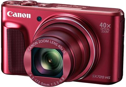 Canon PowerShot SX720HS, Red - 20MP, 40x zoom, 24-960mm, 3,0"