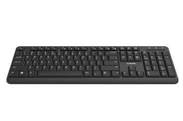CANYON bezdrátová klávesnice HKB-W20, 104 kláves,tichá a tenká,velvet serie,CZ layout, černá