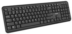 CANYON bezdrátová klávesnice HKB-W20, 105 kláves,tichá a tenká,velvet serie,RU layout, černá