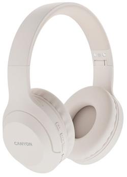 CANYON headset BTHS-3, USB-C, BT V5.1 JL6956, baterie 300mAh až 15h, 20Hz-20KHz, béžová