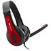 CANYON headset HSC-1, lehký, 3,5 mm jack TRRS, černo červené