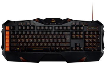 CANYON herní klávesnice FOBOS, drátová, multimediální se světelnými efekty, makro tlačítka G1-G5, 118 kláves, CZ/SK