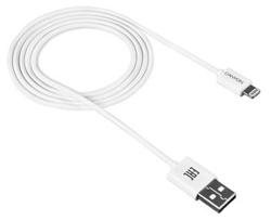 CANYON kabel Lightning USB pro Apple, 1M, bílý