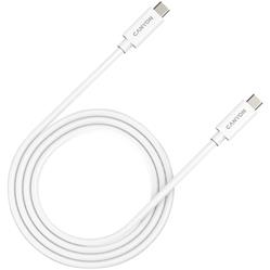 CANYON kabel UC-44, USB-C – USB-C (240W, 48V/5A) 1m, bílá