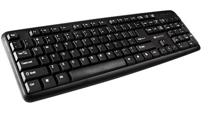 CANYON klasická USB klávesnice, omývatelná, černá, ruský layout