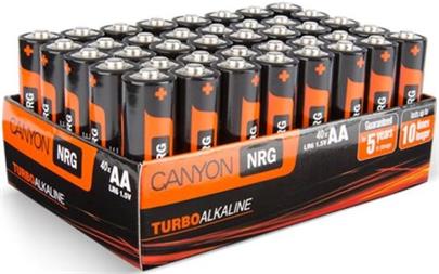 Canyon NRG alkaline battery AA, 40pcs/pack