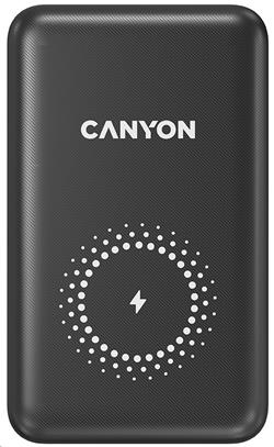CANYON powerbanka PB-1001B PD&QC3.0, 10 000mAh Li-pol, Input 5/9V (Lightning/USB-C),Output 5/9/12V (USB-A+USB-C),černá