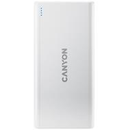 CANYON powerbanka PB-106B,10000mAh Li-poly,Input 5V/2A (Micro-USB/USB-C),Output 5V/2.1A (2xUSB-A),bílá