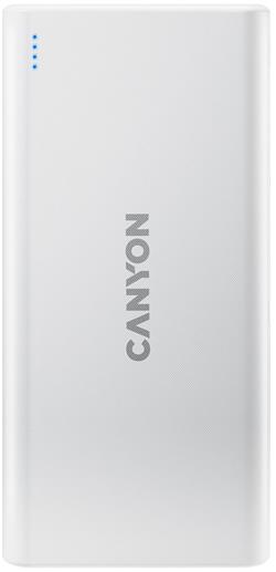 CANYON powerbanka PB-106B,10000mAh Li-poly,Input 5V/2A (Micro-USB/USB-C),Output 5V/2.1A (2xUSB-A),bílá