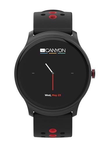 CANYON smart hodinky, 1,3" barevný plně dotykový display, IP68, režim multisport, iOS/android, černo-červená