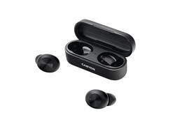CANYON TWS-1 Bluetooth sportovní sluchátka s mikrofonem, BT V5, nabíjecí pouzdro 300mAh, černá