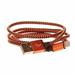 CELLFISH pletený datový kabel z nylonového vlákna, Lightning, 1 m, oranžová - bulk