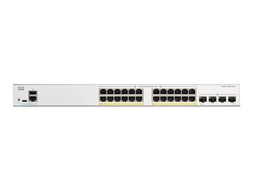 Cisco Catalyst 1300-24P-4G - Přepínač - L3 - řízený - 24 x 10/100/1000 (PoE+) + 4 x 10 Gigabit SFP+ - Lze montovat do rozvaděče -