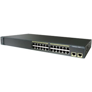 Cisco Catalyst WS-C2960-24TT-L, 24 10/100 + 2 1000BT LAN Base Image