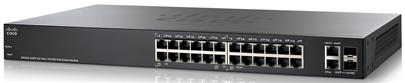Cisco SF200-24FP 24-port 10/100 Smart Switch, PoE 180W/24 ports