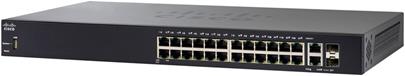 Cisco SF250-24 24-port 10/100, PoE+ (24 ports, 185W)