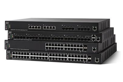 Cisco SF550X-24MP-K9-EU Switch: L3 managed, 24 x 10/100 + 2 x 10 GE combo + 2 x 10GE SFP+, rack-mountable, Max PoE
