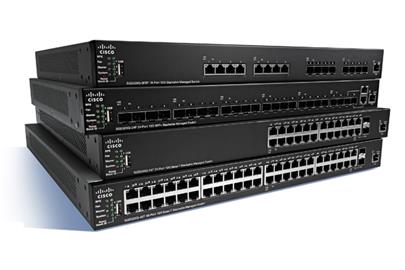 Cisco SG350X-24-K9-EU Switch: L3 managed, 24 x 10/100/1000 + 2 x 10GE combo + 2 x 10GE SFP+, rack-mountable