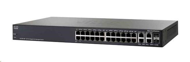Cisco switch SG350-28MP-K9- (24x10/100/1000(PoE+),2xSFP,2xGbSFP/RJ-45), REFRESH