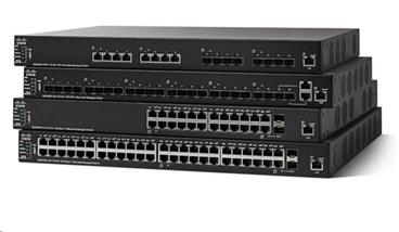 Cisco switch SG550X-24P-RF, 24x10/100/1000, 2x10GbE SFP+/RJ-45, 2xSFP+, PoE, REFRESH