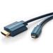 ClickTronic HQ OFC HDMI <> micro HDMI, zlacené, HDMI HighSpeed with Ethernet 2m