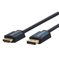 ClickTronic HQ OFC kabel DisplayPort - HDMI typ A, 4K@60Hz zlacené kon., 3D, M/M, 10m