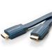 ClickTronic HQ OFC kabel HDMI High Speed s Ethernetem, zlacené, plochý kabel 3D, 1m