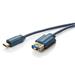ClickTronic HQ OFC Kabel USB 3.1 konektor C/male - USB 3.0 A/female, modrý, 50cm