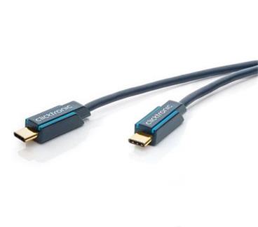 ClickTronic HQ OFC Kabel USB 3.1 konektor C/male - USB 3.1 C/male, modrý, 2m