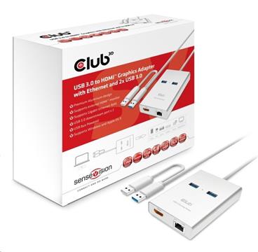 Club3D Dokovací stanice USB 3.0 (2x USB 3.1/HDMI/Ethernet)