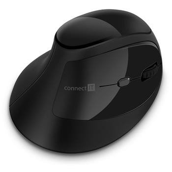 CONNECT IT FOR HEALTH ergonomická vertikální myš, bezdrátová, ČERNÁ
