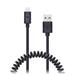 CONNECT IT Wirez Apple Lightning - USB spirálový flexibilní kabel, 1,2 m, černý