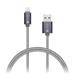 CONNECT IT Wirez Premium Metallic Lightning - USB, silver gray, 1m