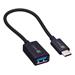 CONNECT IT Wirez USB-A -> USB-C (Type C) kabelová redukce, OTG, černá, 15 cm
