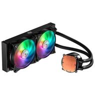 Cooler Master vodní chladič MasterLiquid ML240R RGB, 277mm x 120mm radiátor, 2 x 120mm RGB ventilátory, Univ. socket