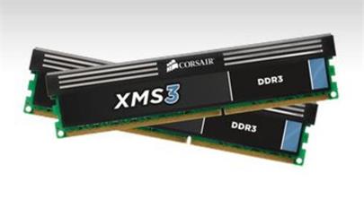 CORSAIR 16GB=4x4GB DDR3 1333MHz XMS3 PC3-10666 CL9-9-9-24 1.5V (kit 4ks 4096MB s chladičem, pro core INTEL i7/i5/i3 a pro AMD