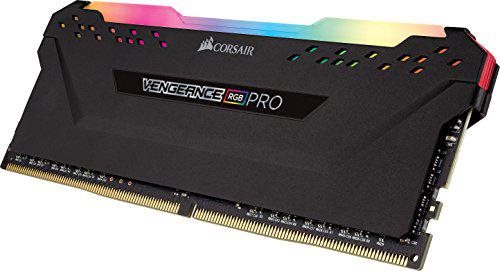 CORSAIR 32GB=4x8GB DDR4 3000MHz VENGEANCE RGB PRO BLACK s RGB LED CL15-17-17-35 1.35V XMP2.0 (RGB LED, 32GB=kit 4ks 8GB s černým