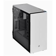 CORSAIR Carbide 678C Low Noise Tempered Glass ATX White PC Case, bíly bez zdroje, 2x USB3, audio