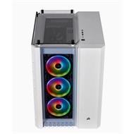 CORSAIR Carbide 680X RGB ATX High Airflow Tempered Glass ATX White PC Case, bílý bez zdroje, 2x USB3, audio