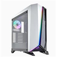 CORSAIR Carbide Series SPEC-OMEGA RGB Tempered Glass Mid-Tower Gaming PC Case, White bez zdroje, bílý, 2x USB 3.0, audio