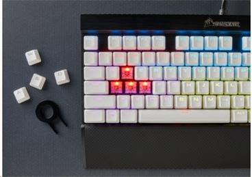 Corsair Gaming™ PBT Double-shot Keycaps Full 104-Keyset – White (NA & UK)