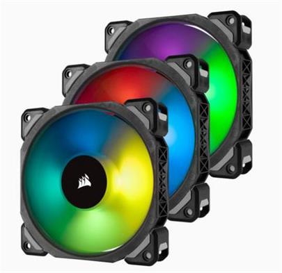 CORSAIR ML120 PRO RGB LED 120mm PWM Premium Magnetic Levitation Fan (3 pack) - 120x25mm (3 ks v balení, a Lighting Node PRO)