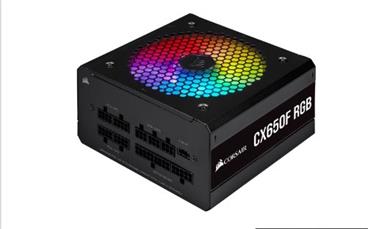 Corsair PC zdroj 650W CX650F modulární RGB 80+ Bronze 120mm ventilátor černý