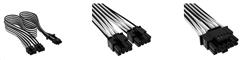 Corsair Premium Individually Sleeved 12+4pin PCIe Gen 5 12VHPWR 600W cable, Type 4, BLACK/WHITE