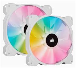 Corsair ventilátor White SP140 RGB ELITE 140mm RGB LED Fan with AirGuide Dual Pack with Lighting Node CORE